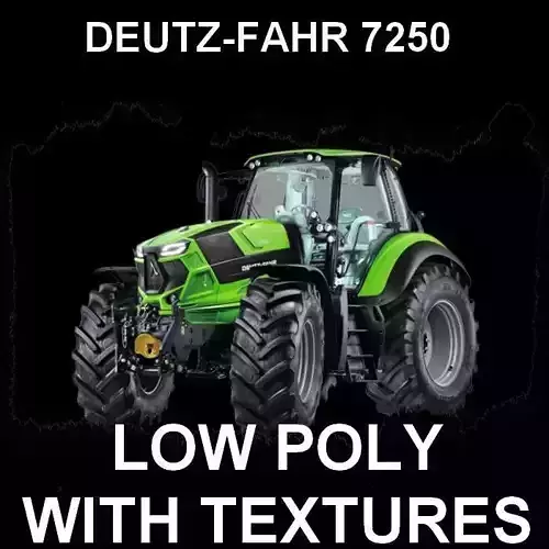 DEUTZ-FAHR 7250 TTV Tractor Low-poly 3D model