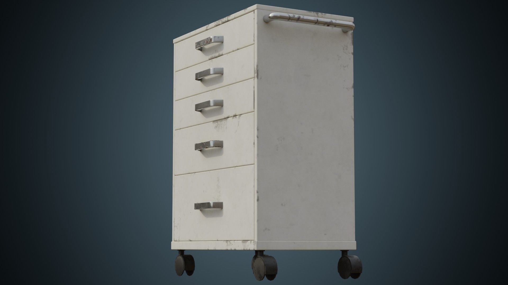 Medical Supply Cart 5B Low-poly 3D model_6