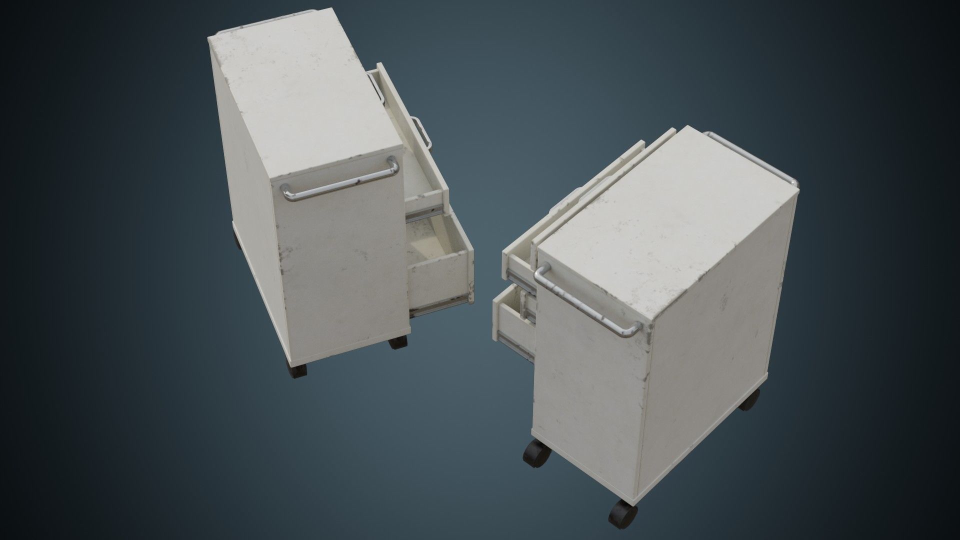 Medical Supply Cart 5B Low-poly 3D model_1