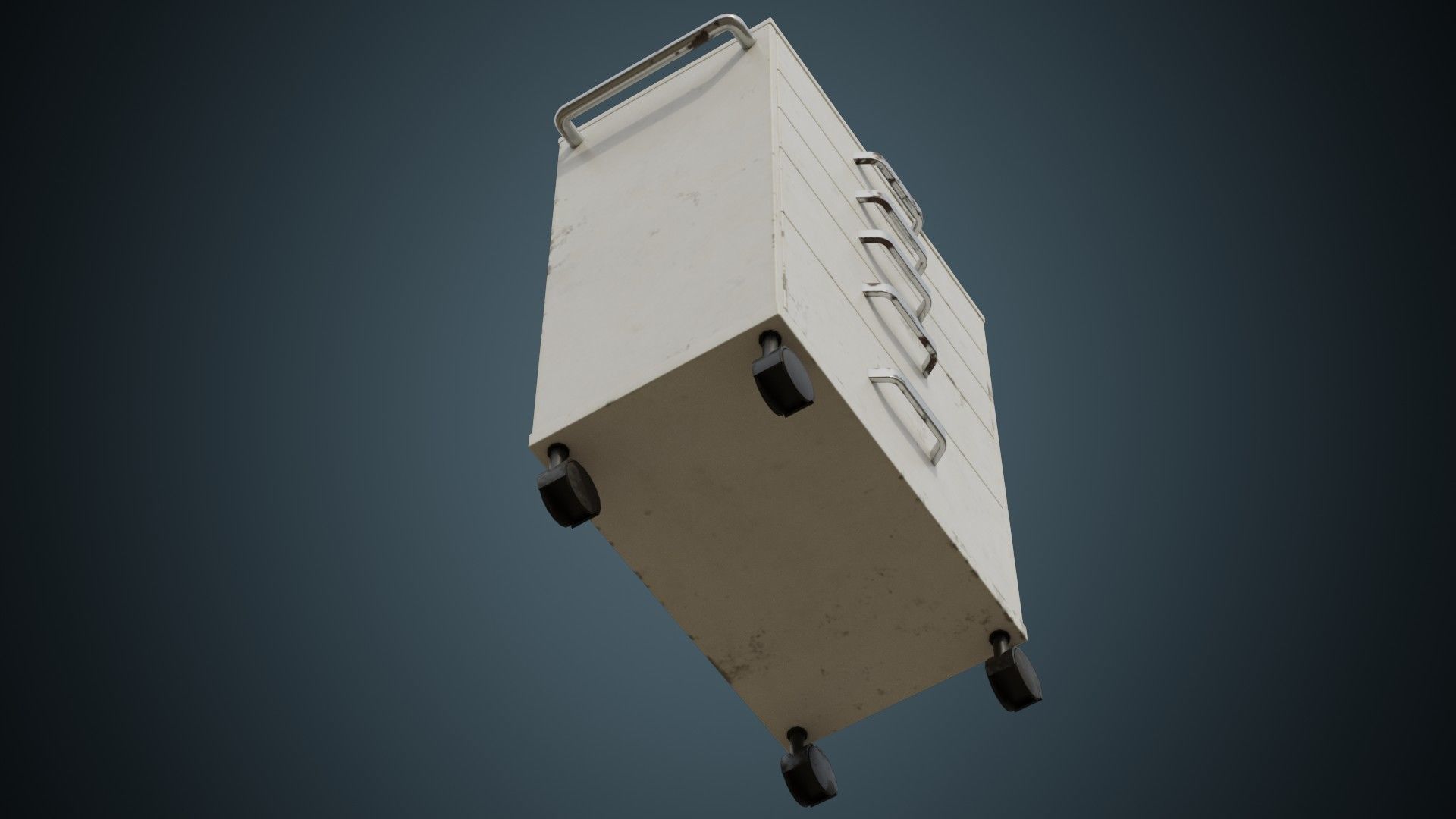 Medical Supply Cart 5B Low-poly 3D model_7