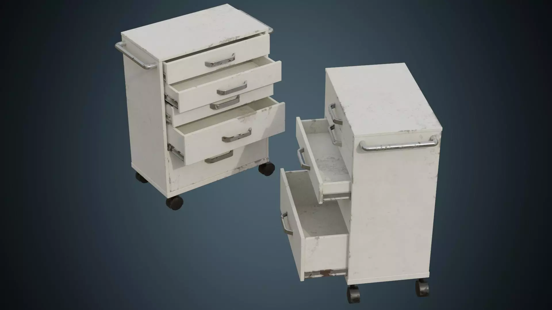 Medical Supply Cart 5B Low-poly 3D model_0