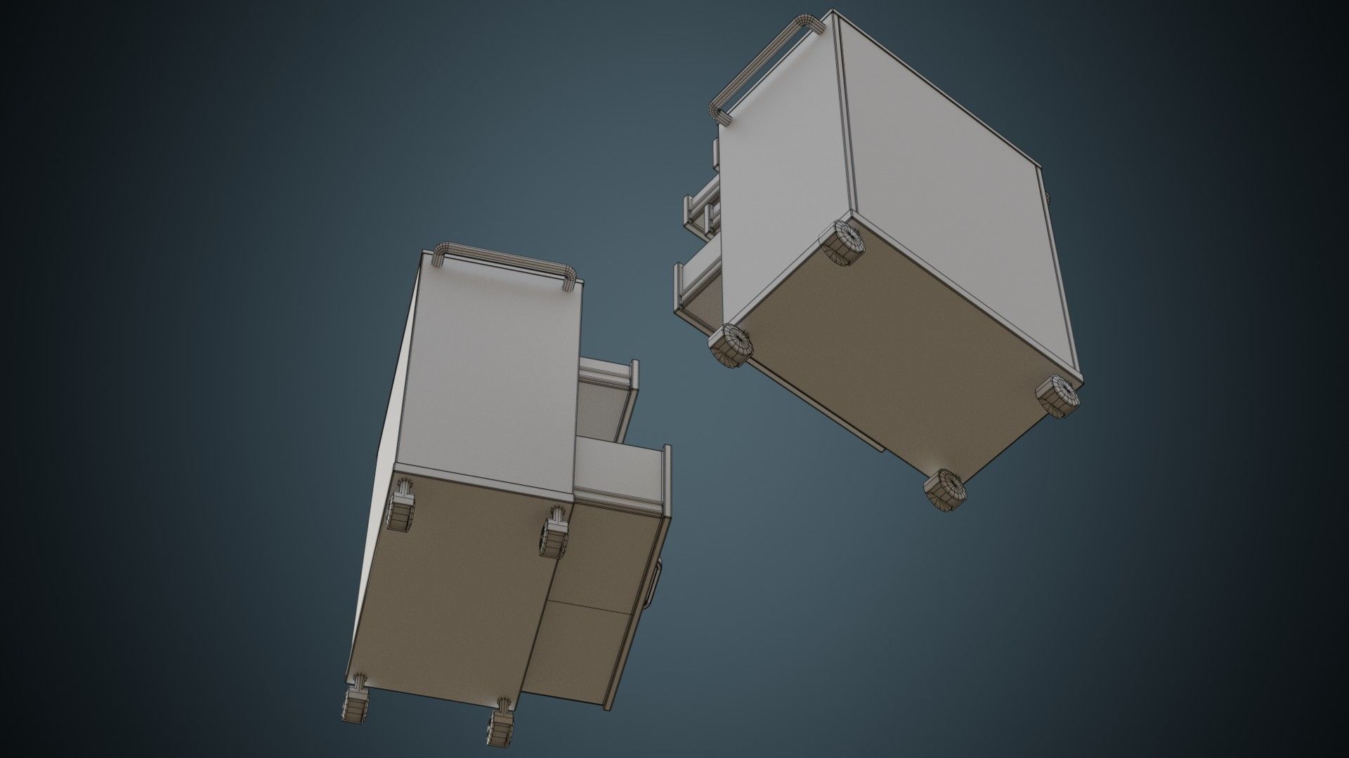Medical Supply Cart 5B Low-poly 3D model_9