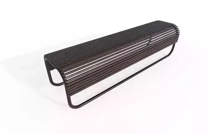 Bench  M18 Low-poly 3D model
