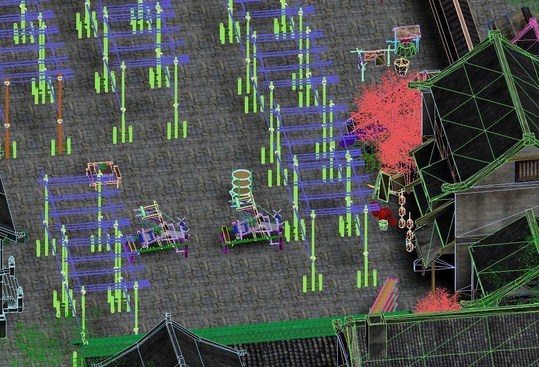 Old Courtyard Low-poly 3D model_8