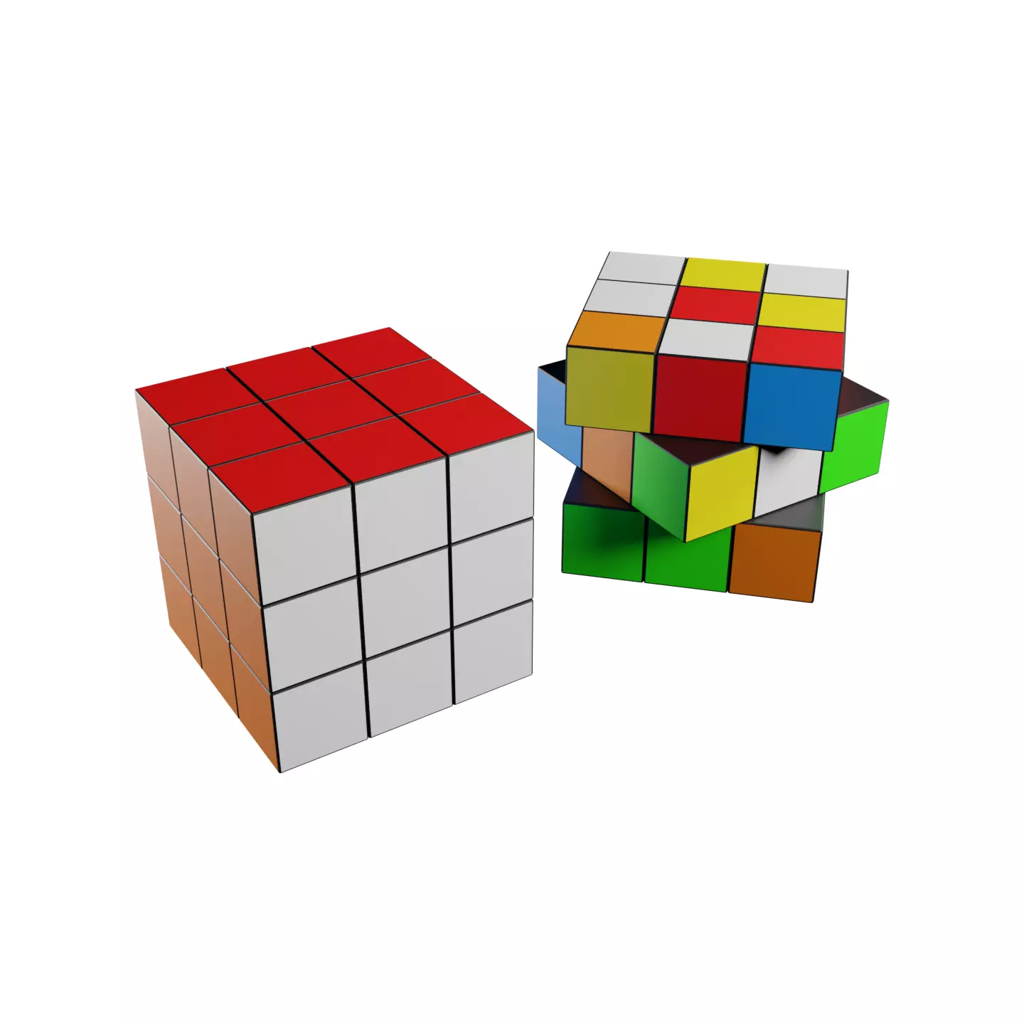 Rubik Cube Free low-poly 3D model