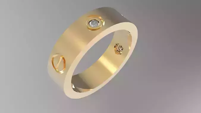 Love Ring 3 Diamonds Collection 