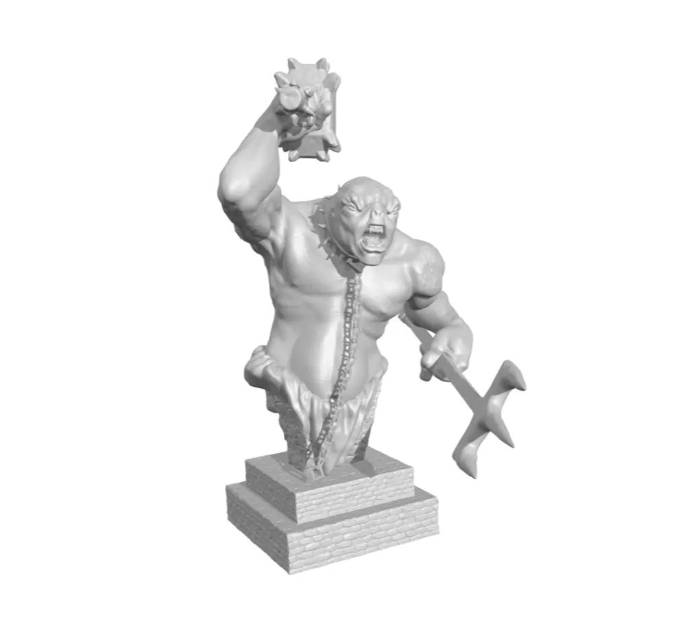 Troll of Moria with pedestal Monster The lord of the ring 3D print model