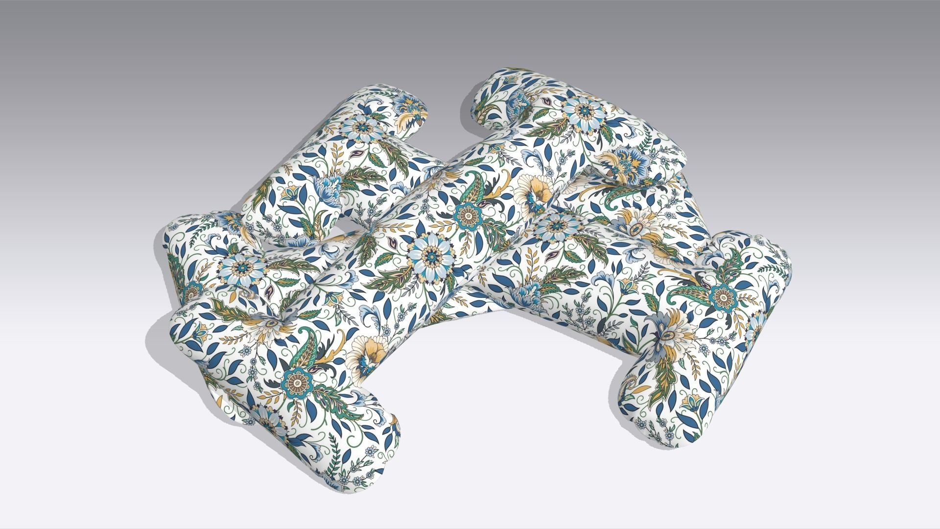 Pillow Low-poly 3D model_4