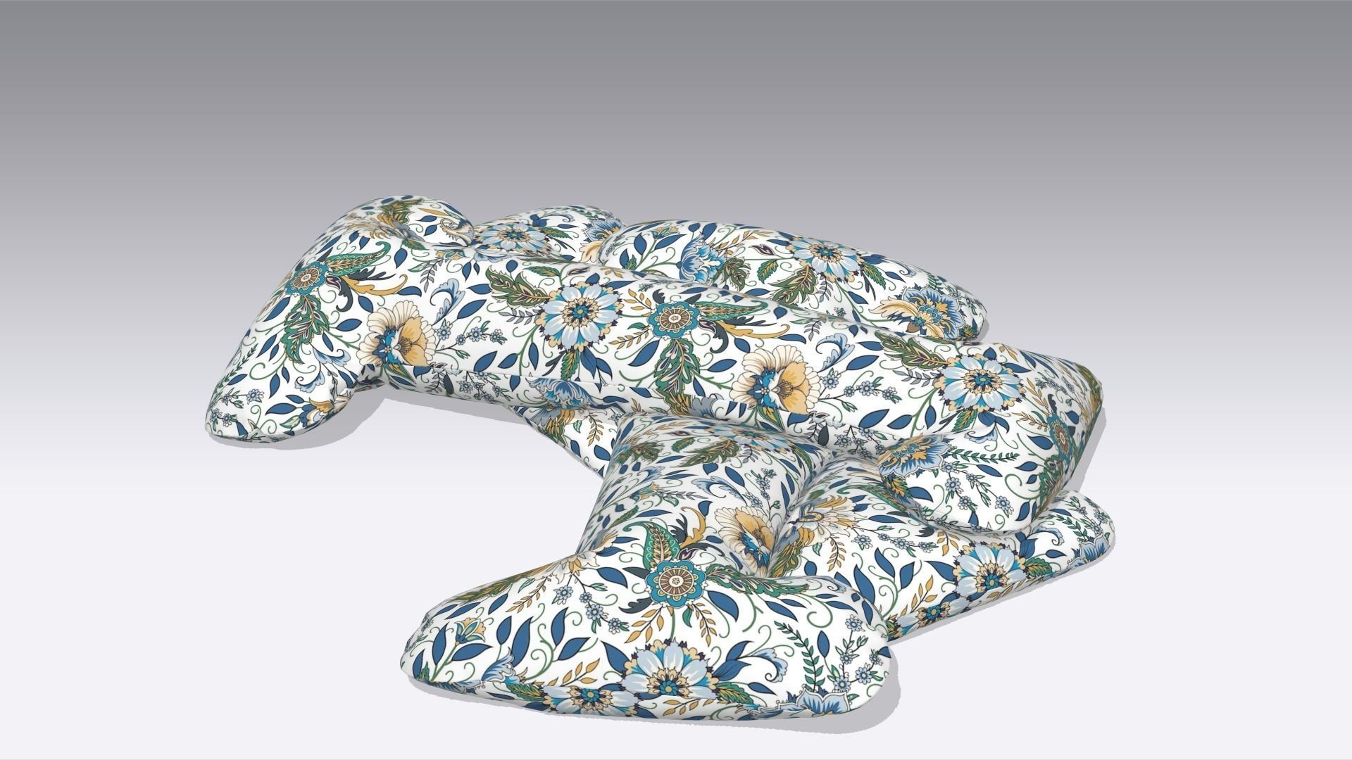 Pillow Low-poly 3D model_3