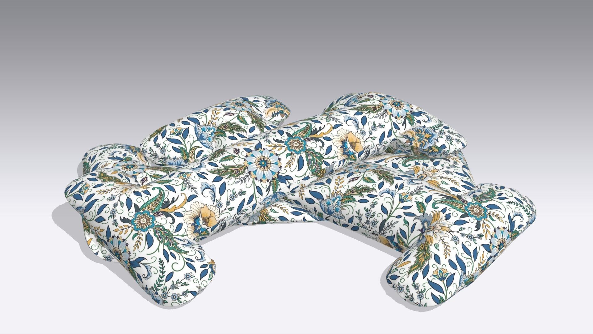 Pillow Low-poly 3D model_2