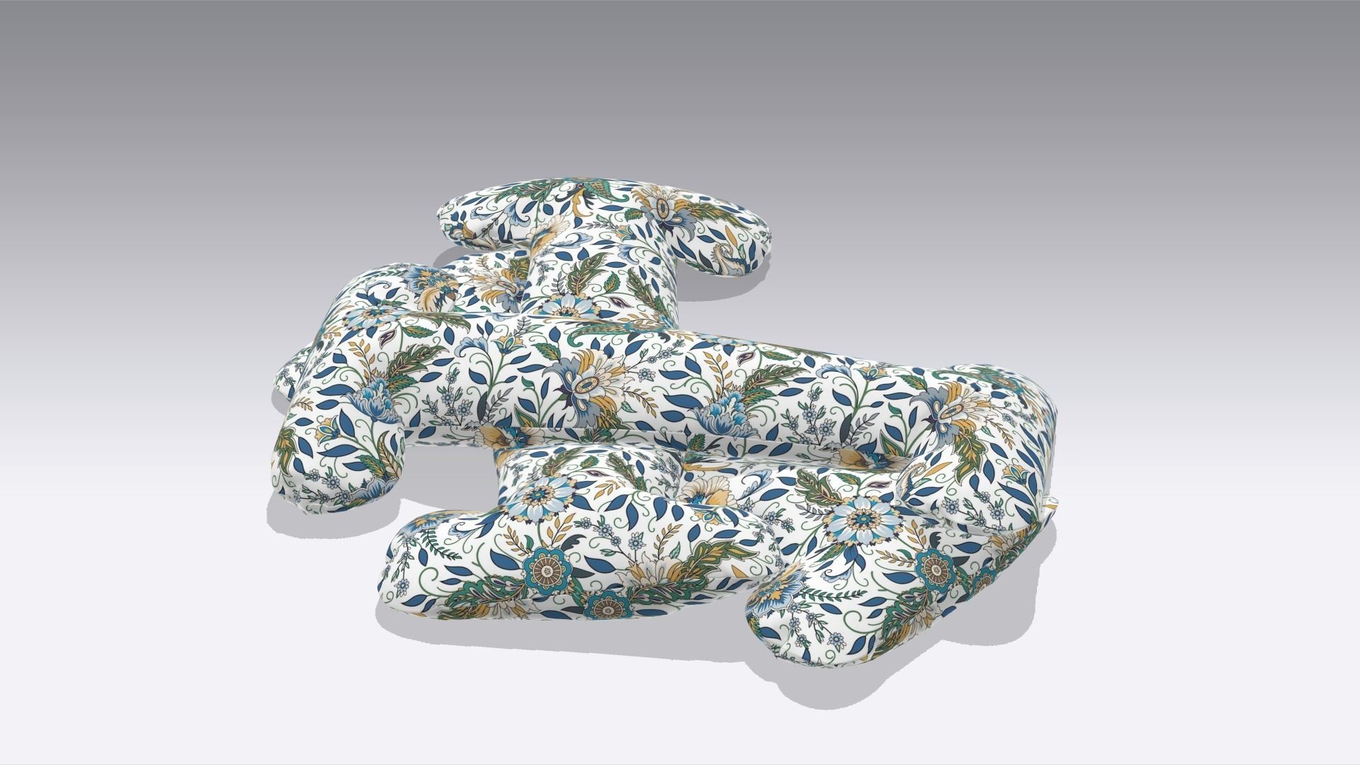 Pillow Low-poly 3D model_5