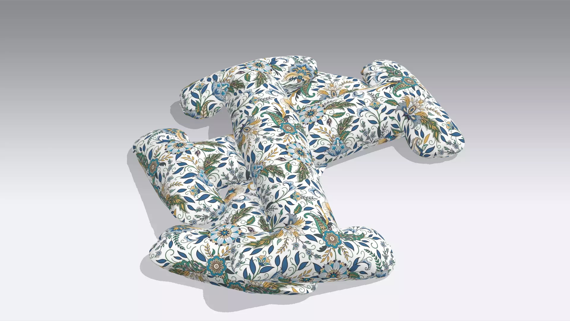 Pillow Low-poly 3D model_0