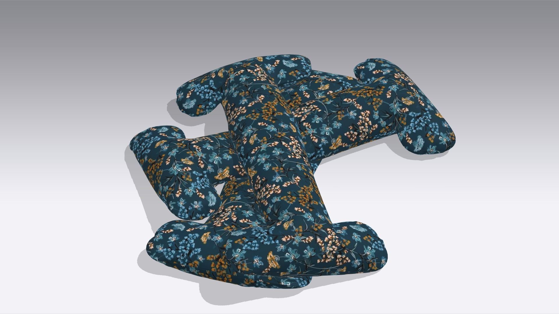 Pillow Low-poly 3D model_4