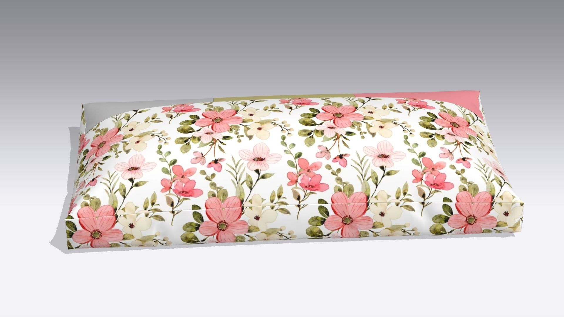 Modern Pillow Low-poly 3D model_4