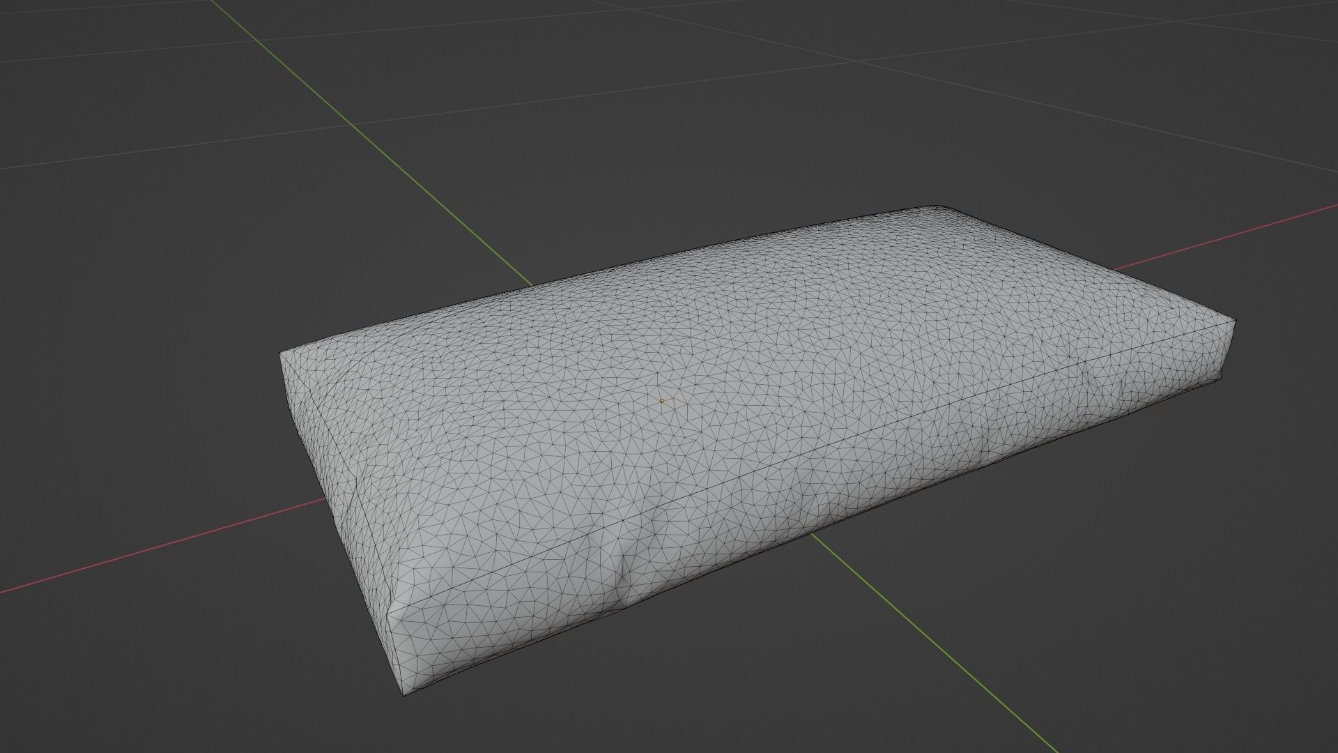 Modern Pillow Low-poly 3D model_6
