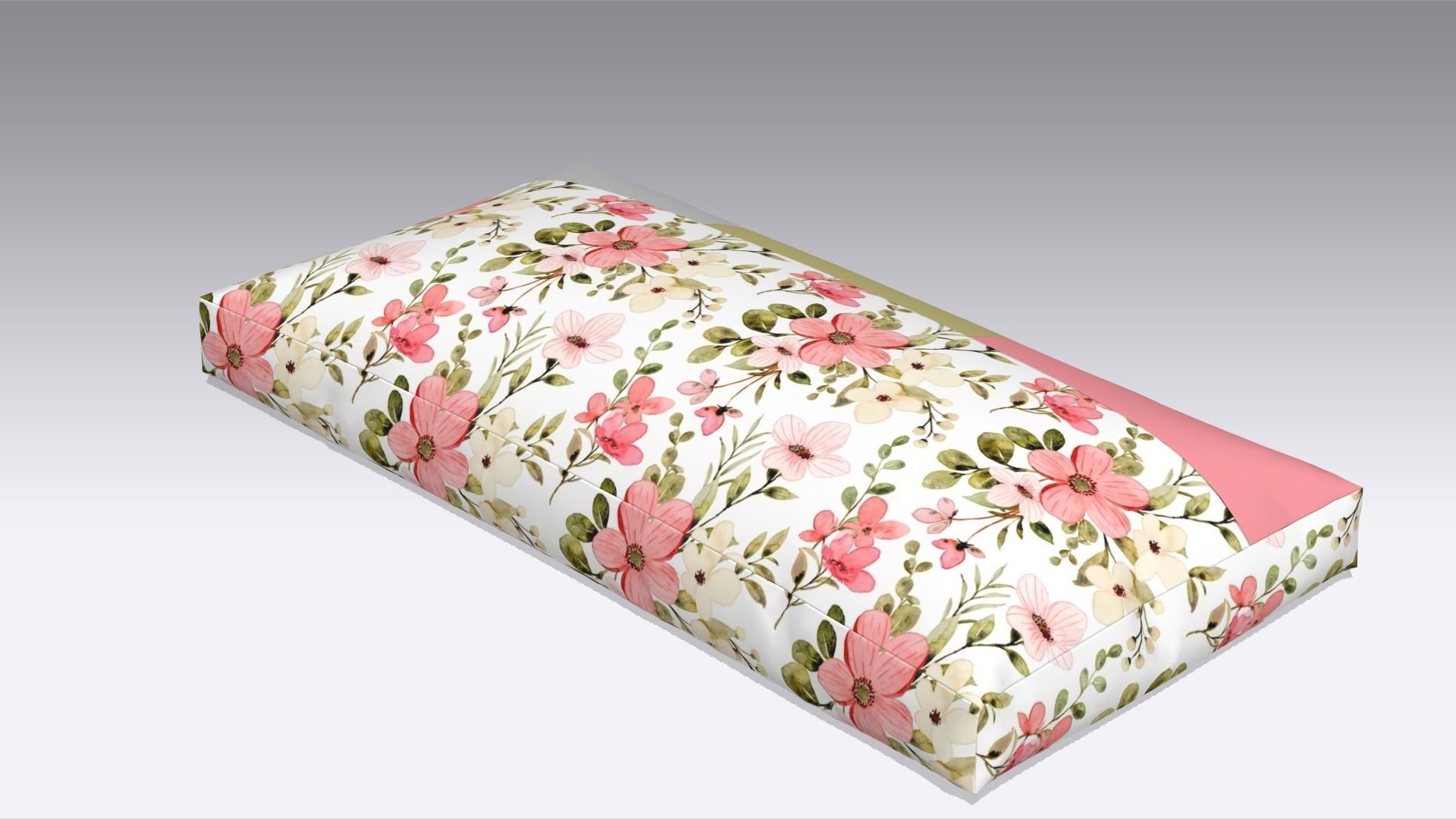 Modern Pillow Low-poly 3D model_3
