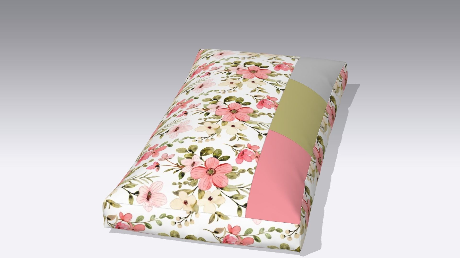Modern Pillow Low-poly 3D model_2