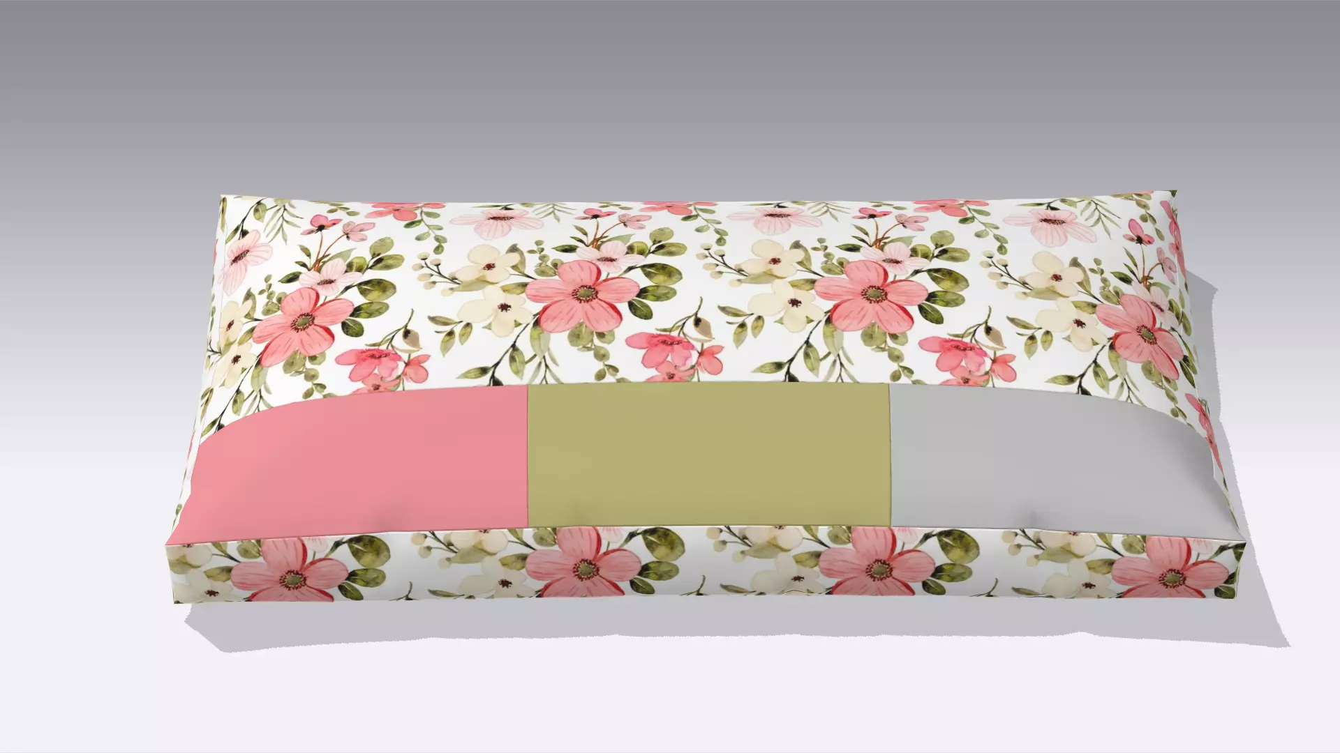 Modern Pillow Low-poly 3D model_0