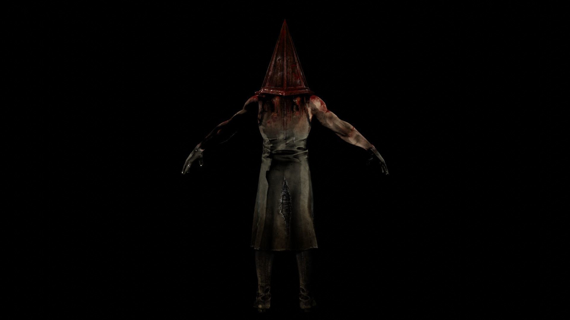 Pyramid Head - made in Blender Low-poly 3D model_1