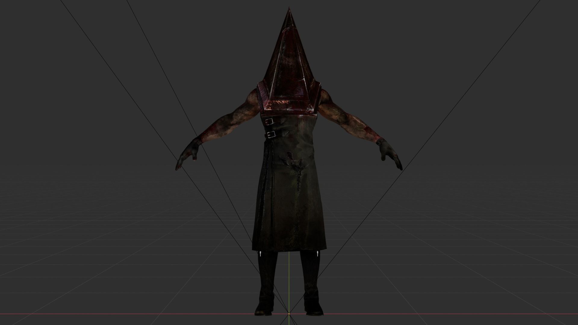 Pyramid Head - made in Blender Low-poly 3D model_4
