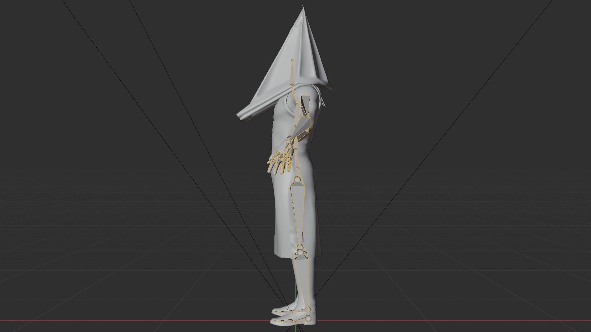 Pyramid Head - made in Blender Low-poly 3D model_10