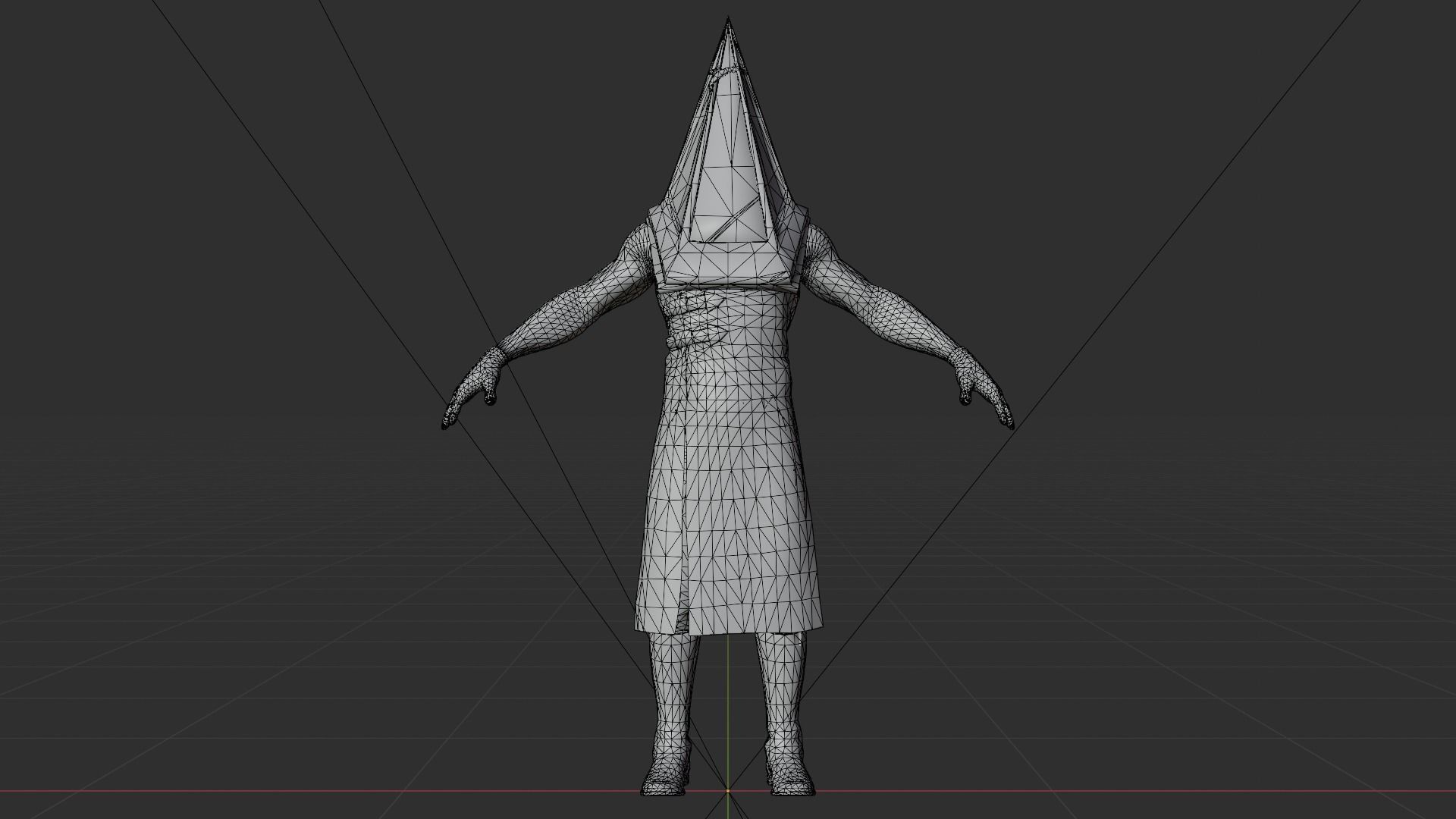 Pyramid Head - made in Blender Low-poly 3D model_12
