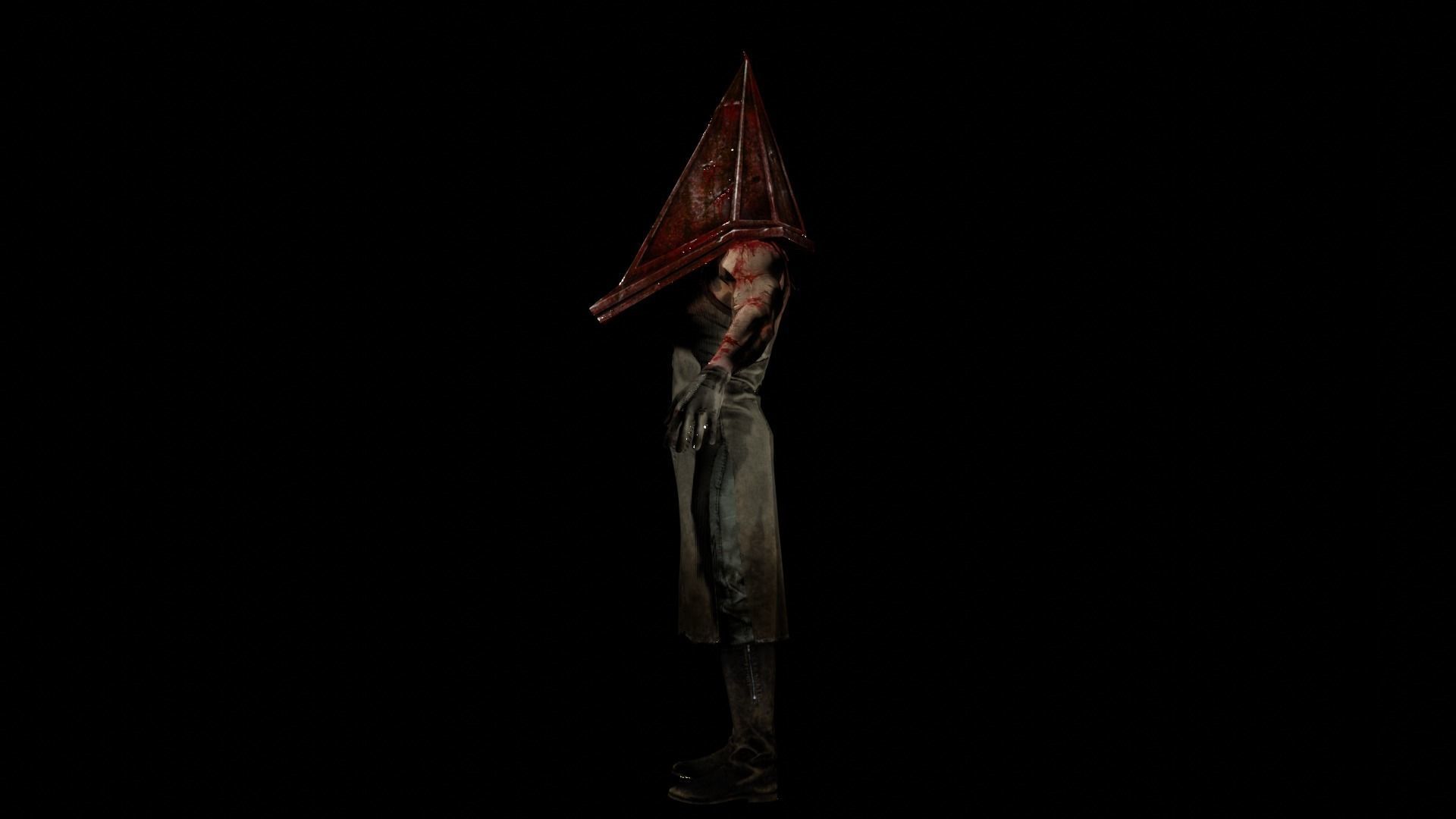 Pyramid Head - made in Blender Low-poly 3D model_2