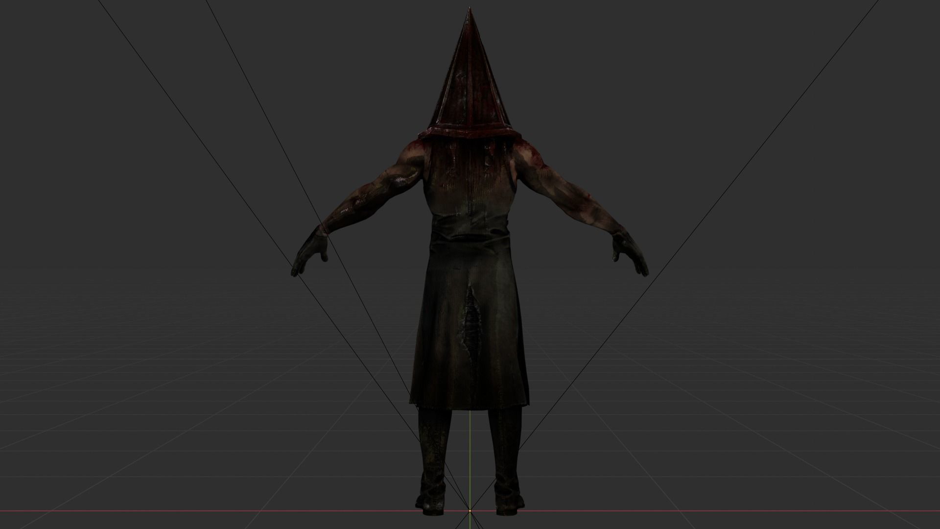 Pyramid Head - made in Blender Low-poly 3D model_5
