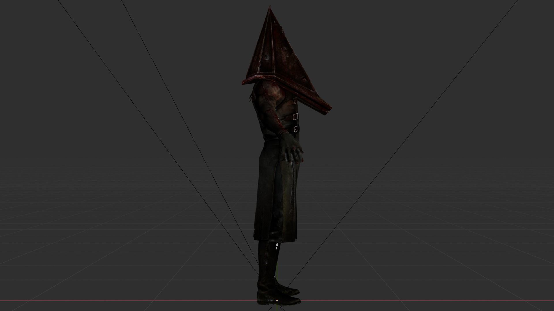 Pyramid Head - made in Blender Low-poly 3D model_7