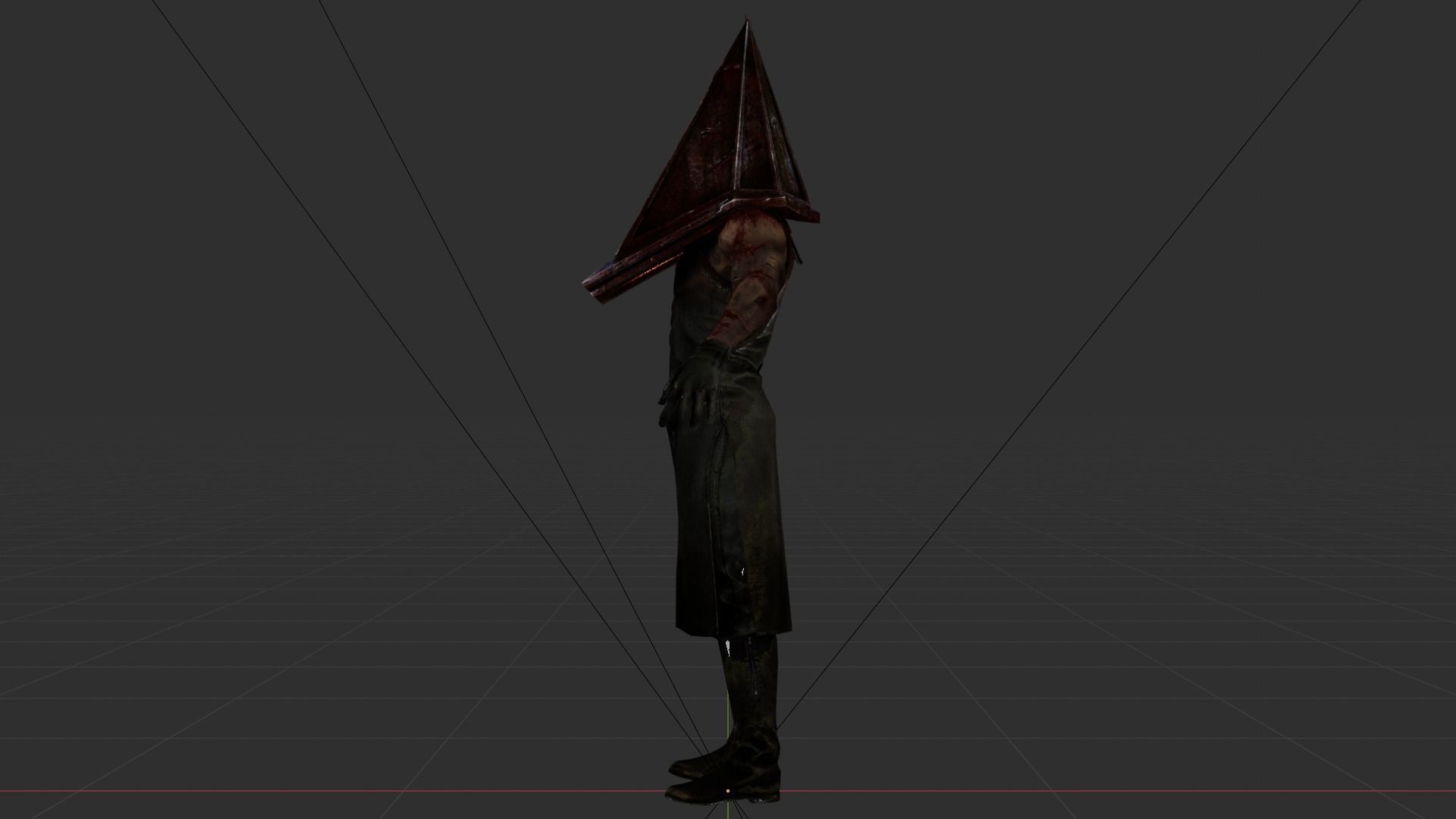 Pyramid Head - made in Blender Low-poly 3D model_6