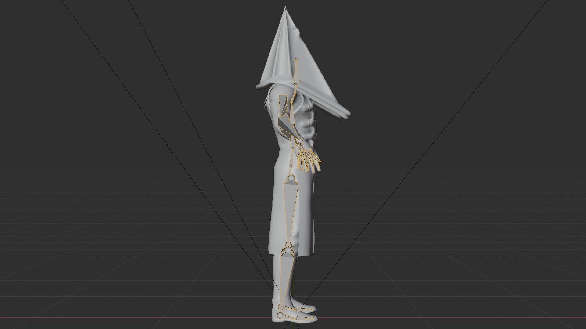 Pyramid Head - made in Blender Low-poly 3D model_11