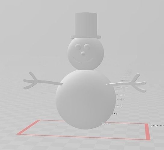 Snowman 3D print model