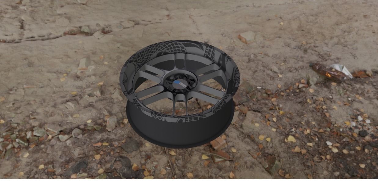 Enkei RPF-01 Low-poly 3D model_3