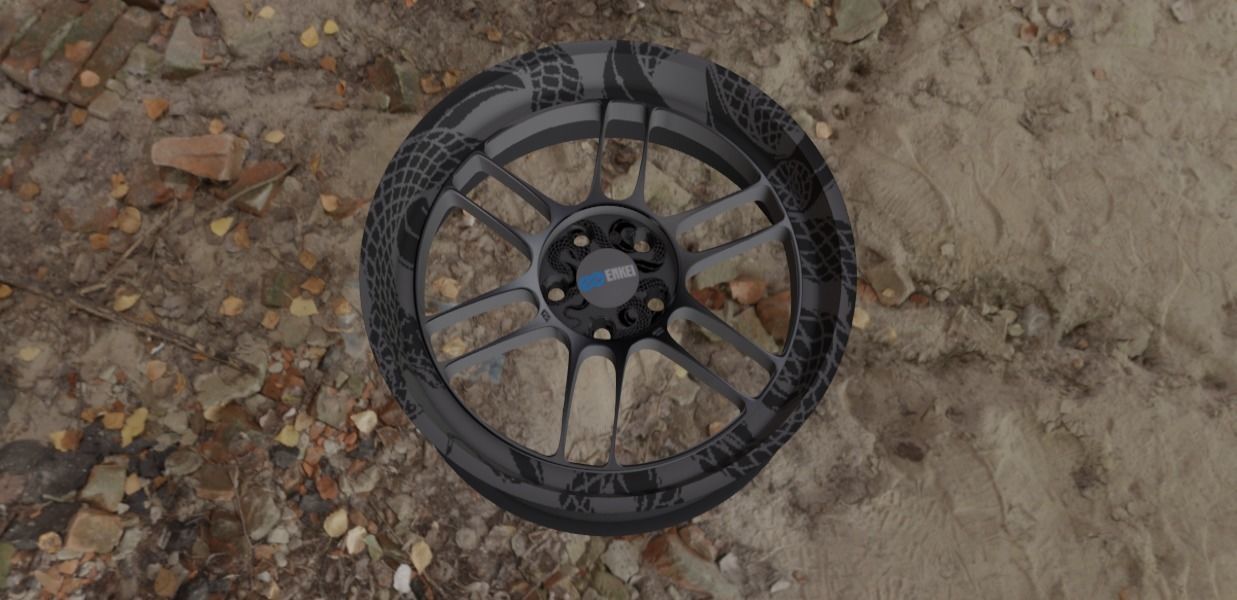 Enkei RPF-01 Low-poly 3D model_4