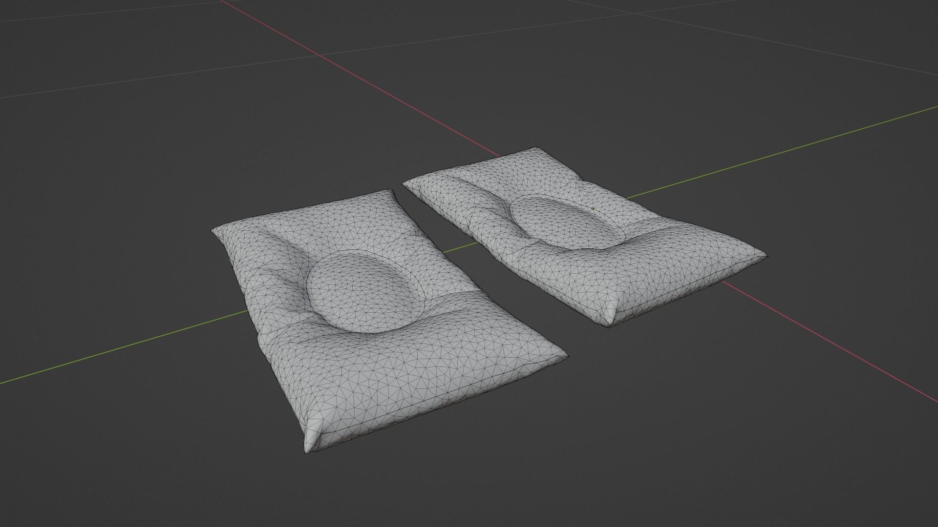 Pillow Low-poly 3D model_6