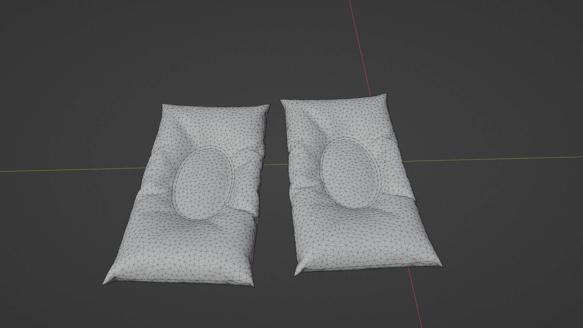 Pillow Low-poly 3D model_7
