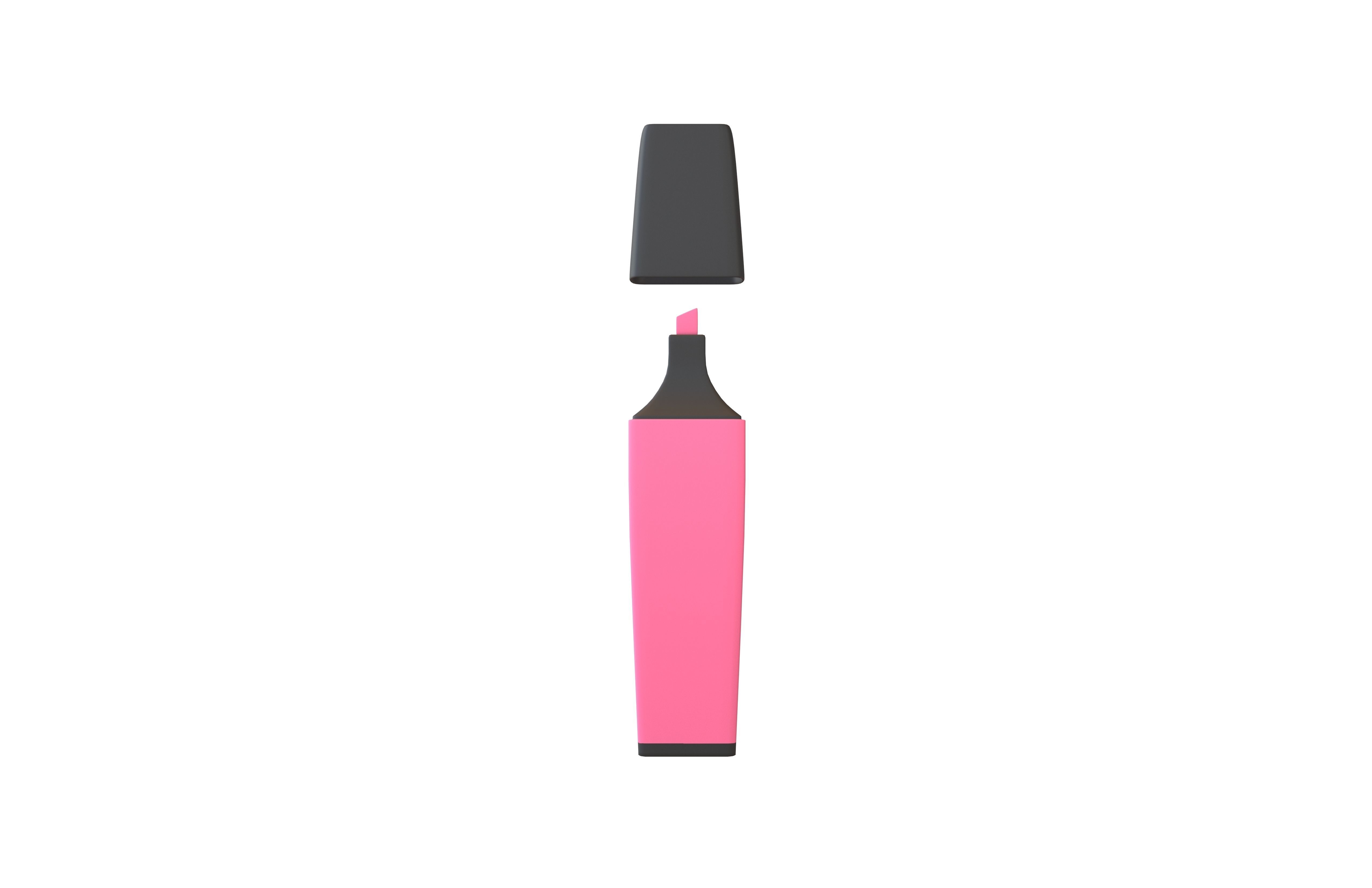 Highlighter Pens v1 004 Low-poly 3D model_1
