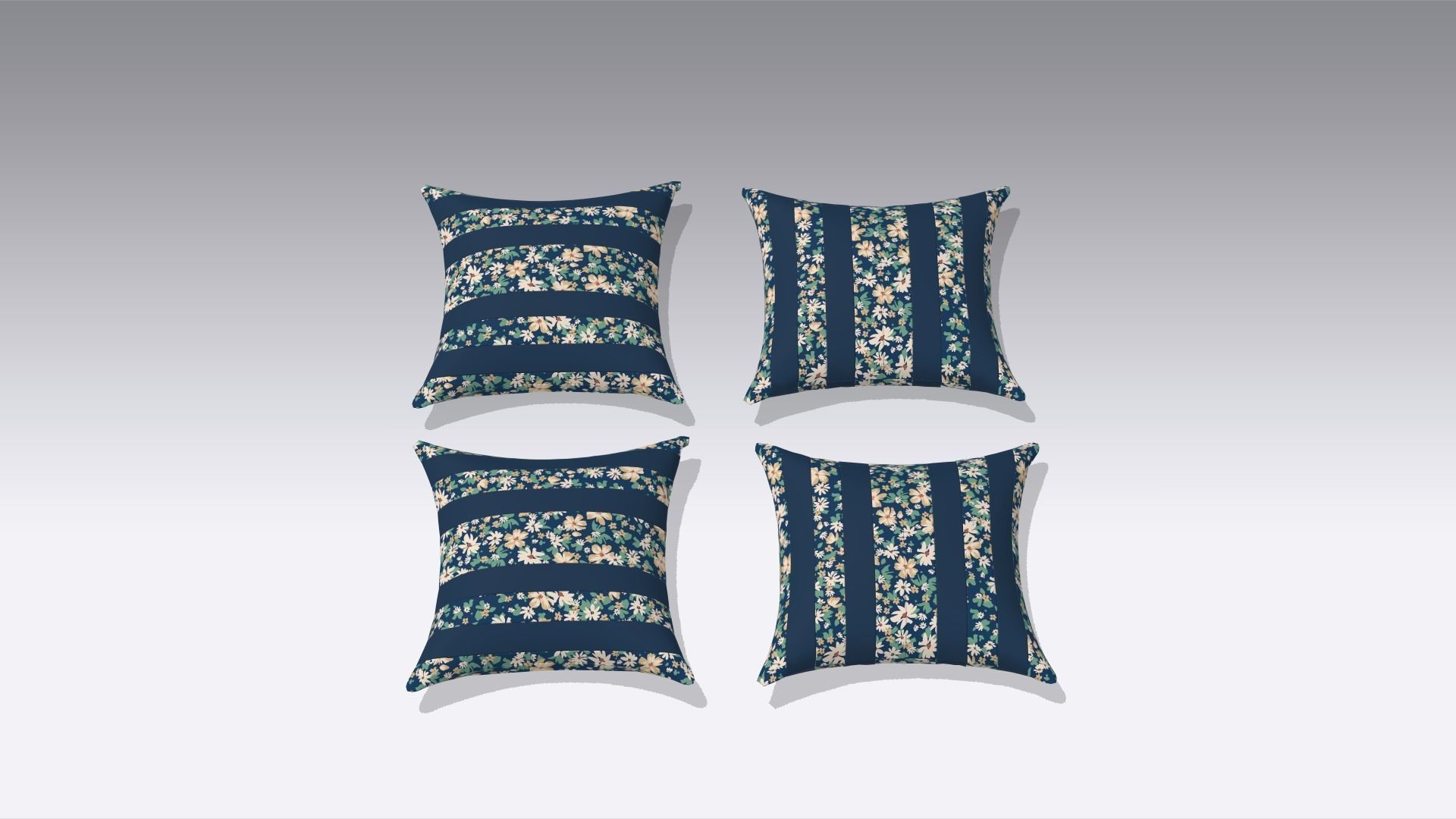 Pillow Low-poly 3D model_4