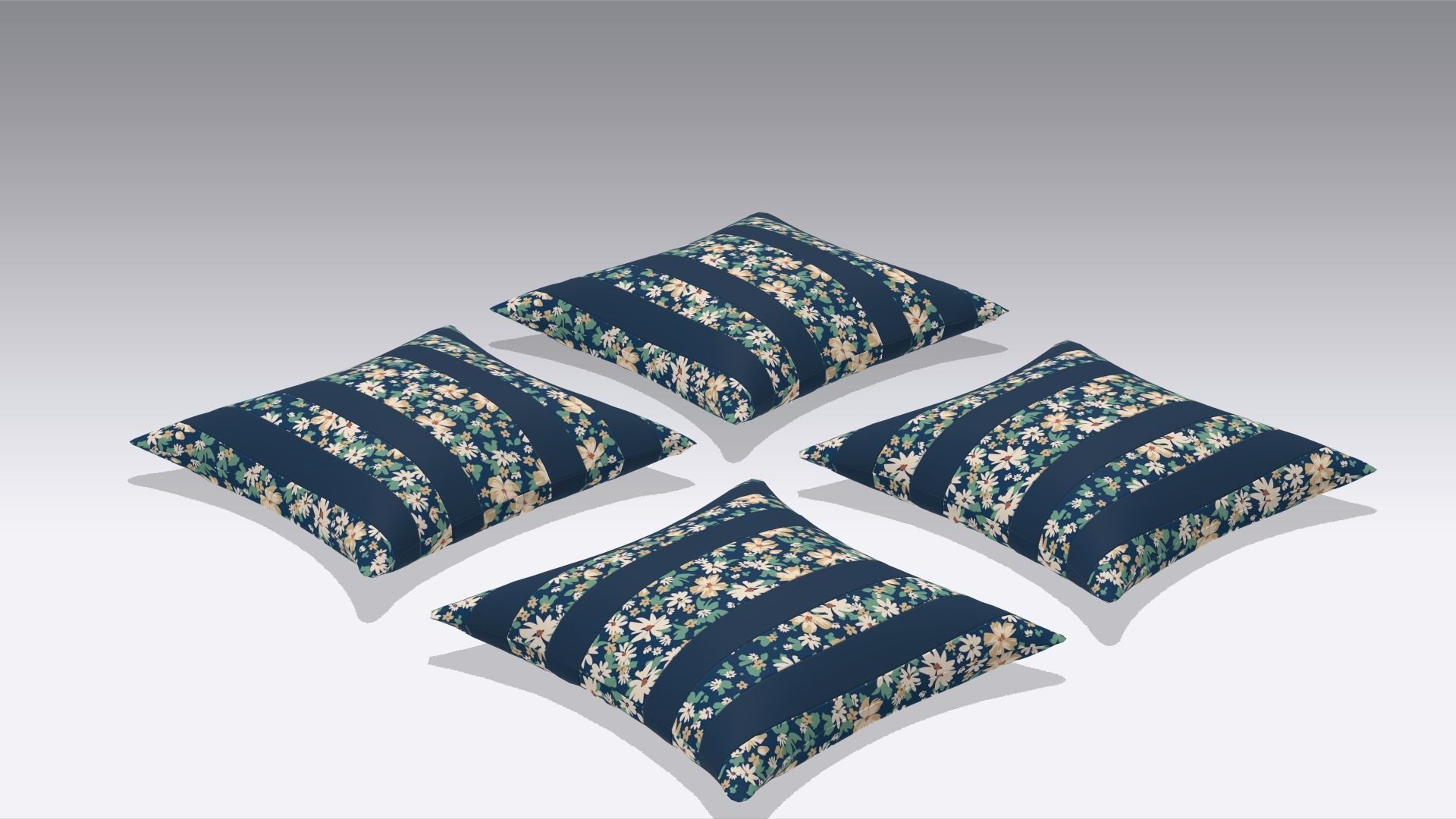 Pillow Low-poly 3D model_5