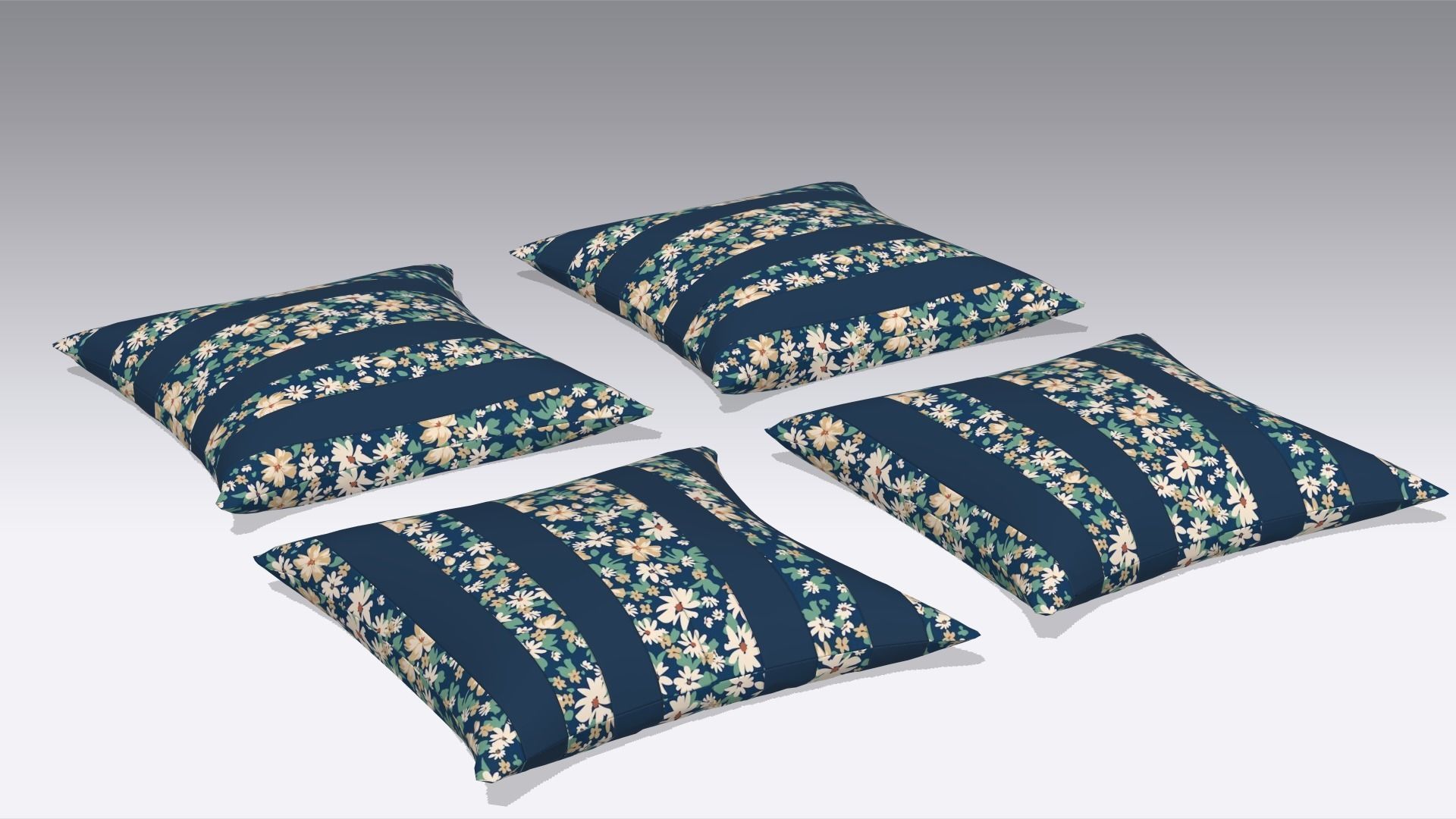 Pillow Low-poly 3D model_1