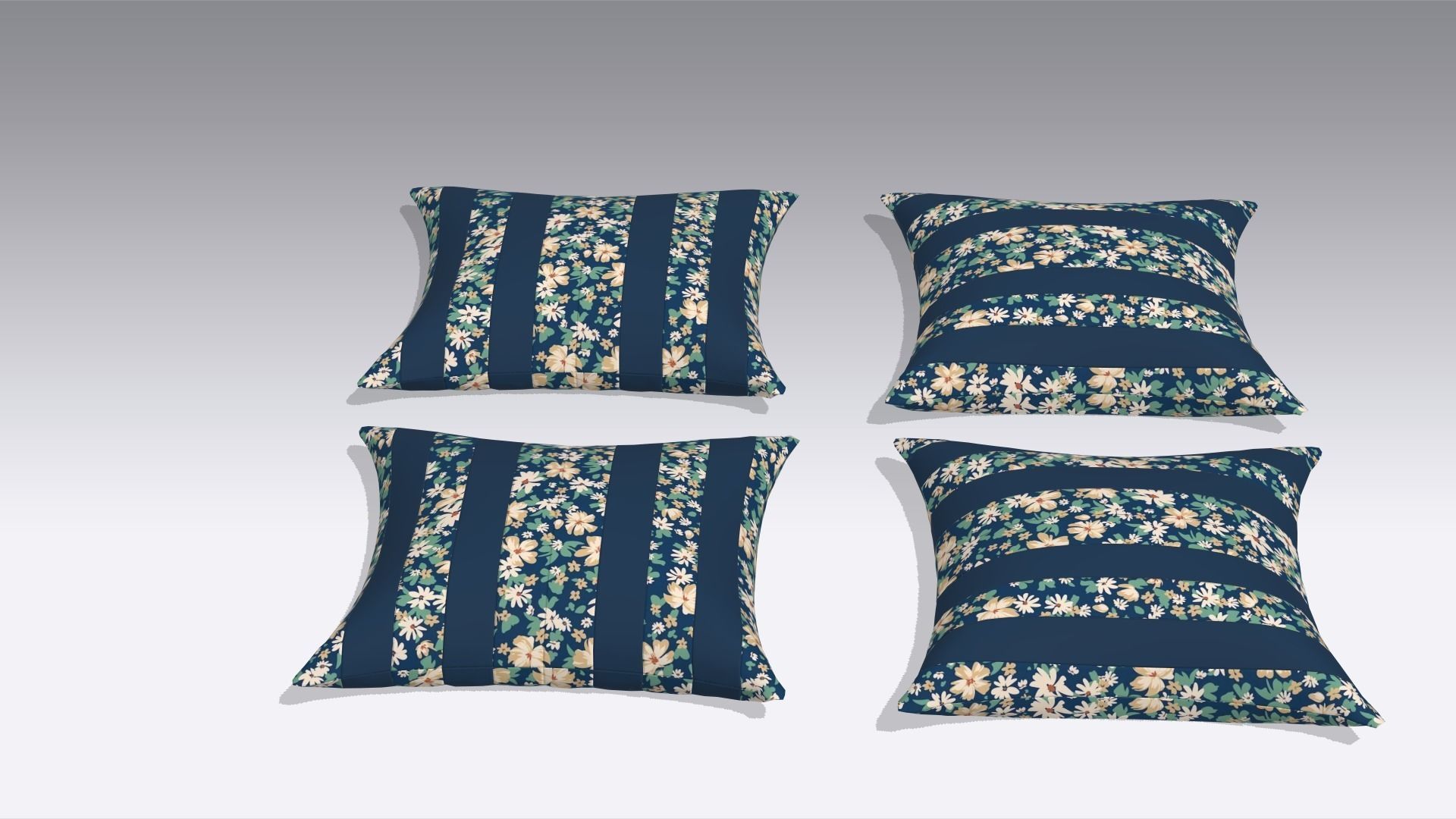 Pillow Low-poly 3D model_3