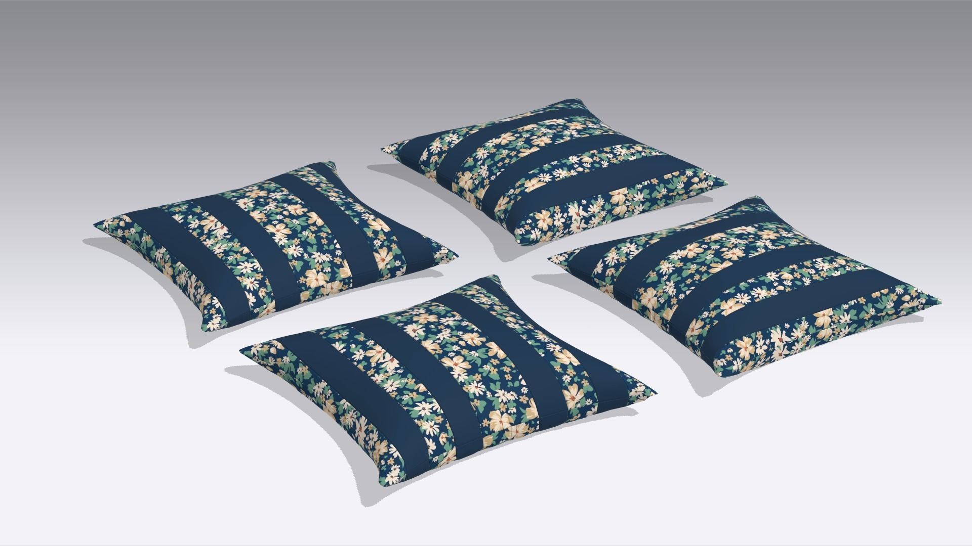 Pillow Low-poly 3D model_2