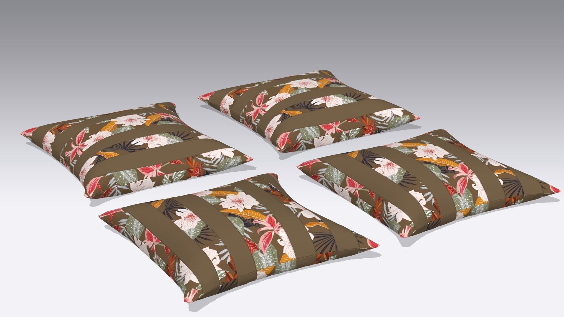 Pillow Low-poly 3D model_3