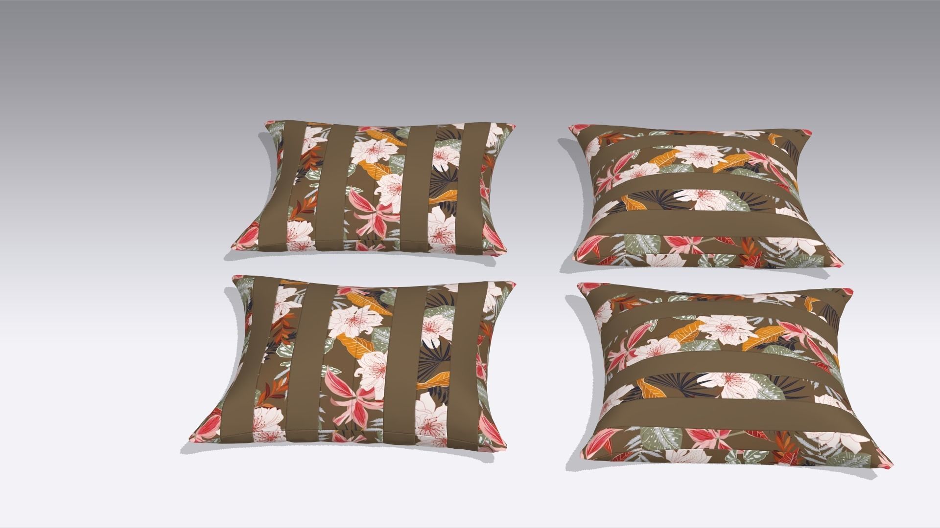 Pillow Low-poly 3D model_2