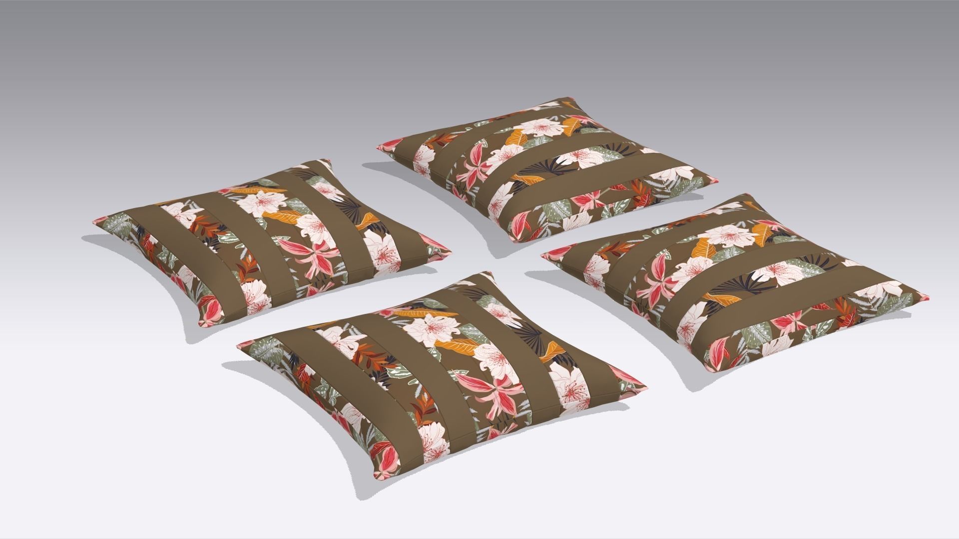 Pillow Low-poly 3D model_1