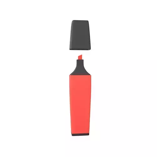 Highlighter Pens v1 005 Low-poly 3D model
