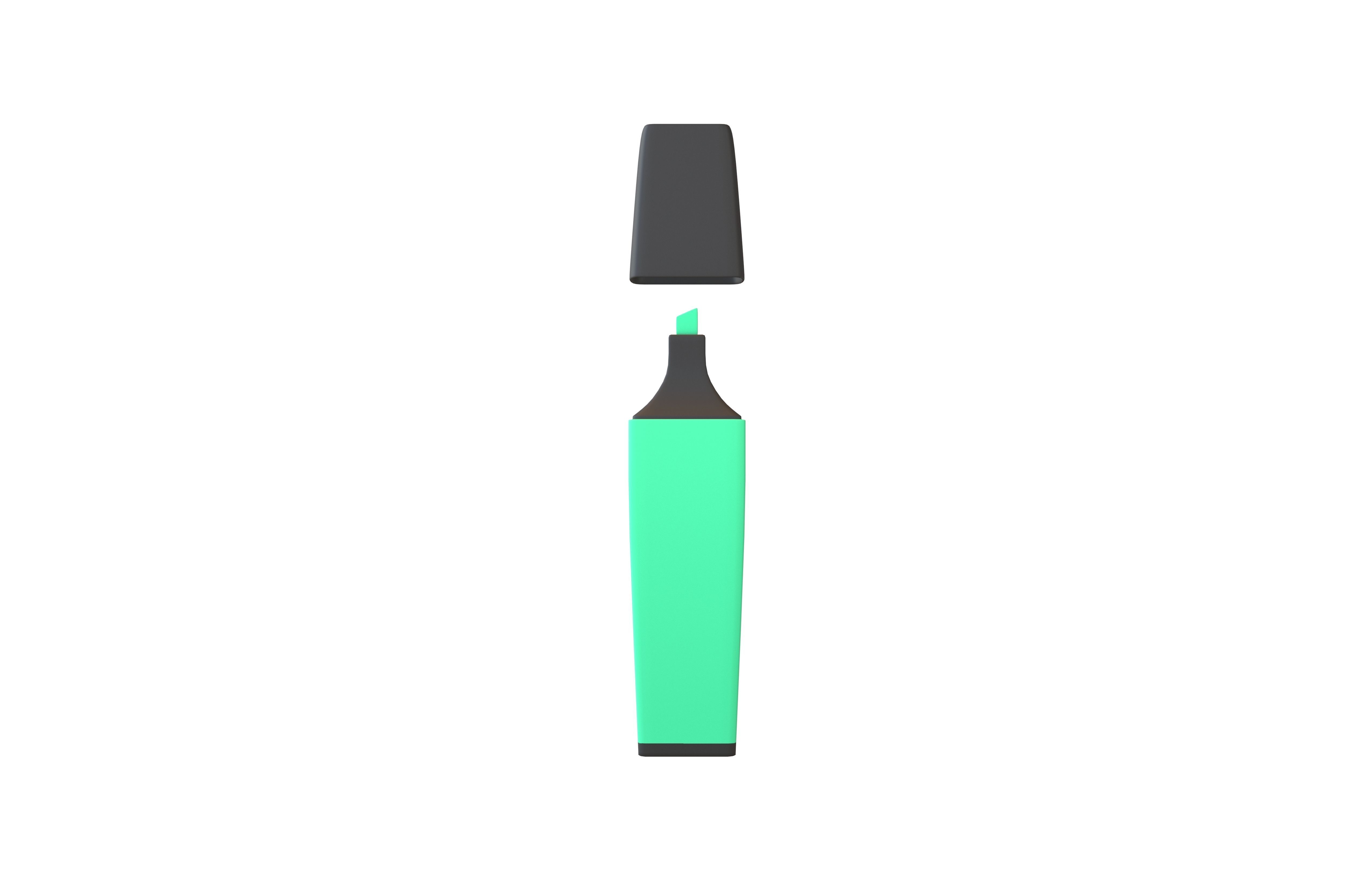 Highlighter Pens v1 007 Low-poly 3D model_1