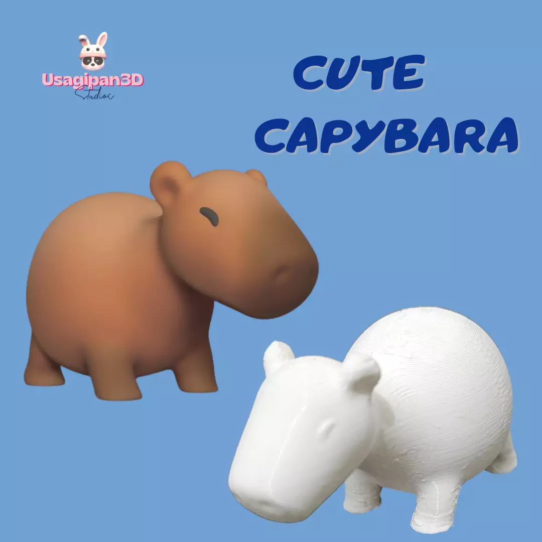 Cute Capybara 3D print model_0