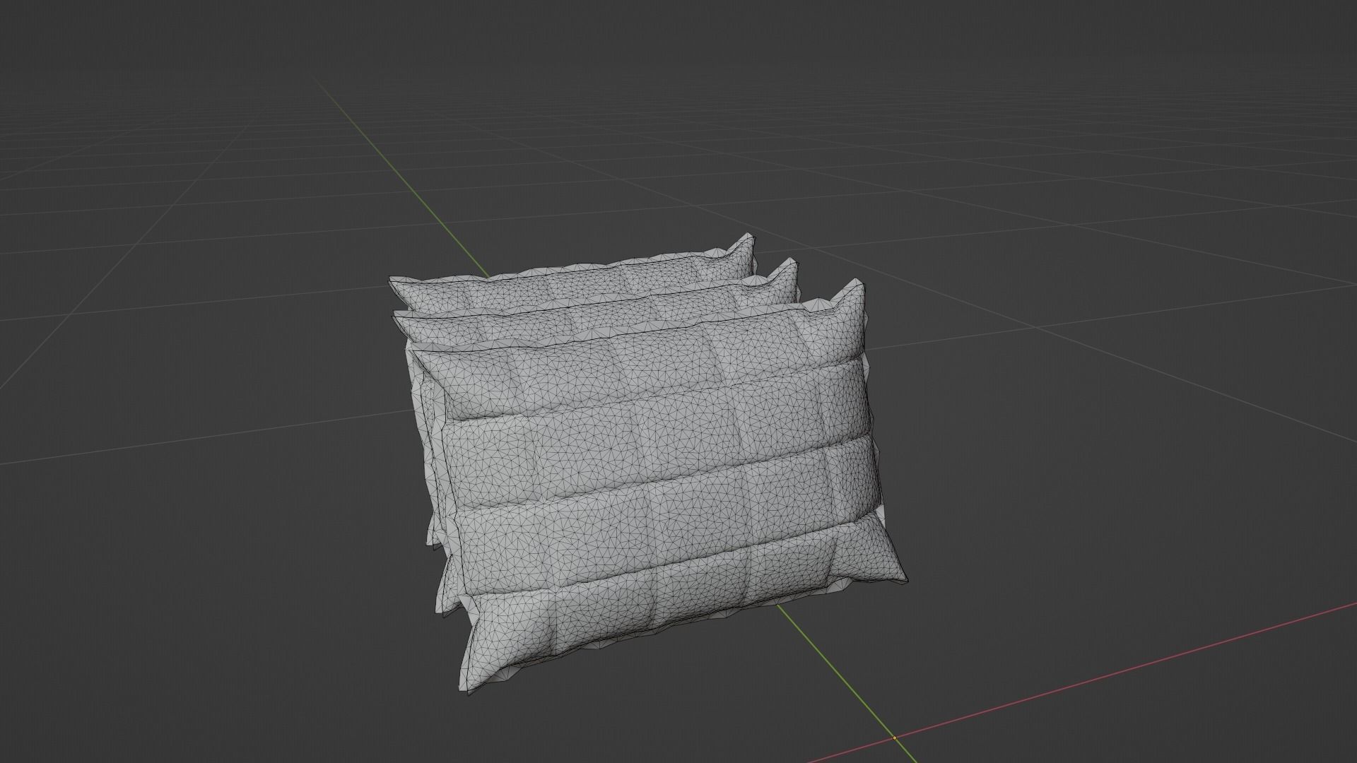 Pillow Low-poly 3D model_6