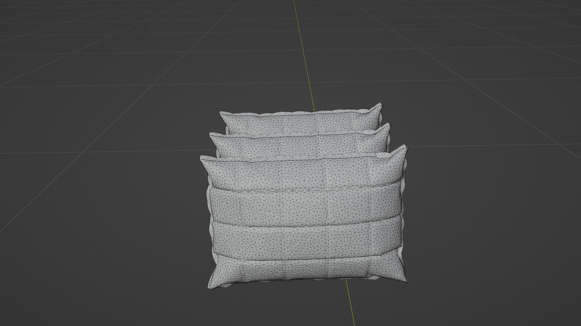 Pillow Low-poly 3D model_7